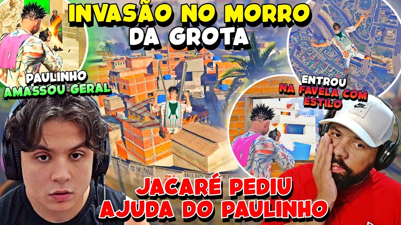 INVASÃO NO MORRO da GROTA😱🔥PAULINHO e JACARÉ AGIRAM RÁPIDO! DEFENDERAM A F@VELA DA GROTA GTA RP