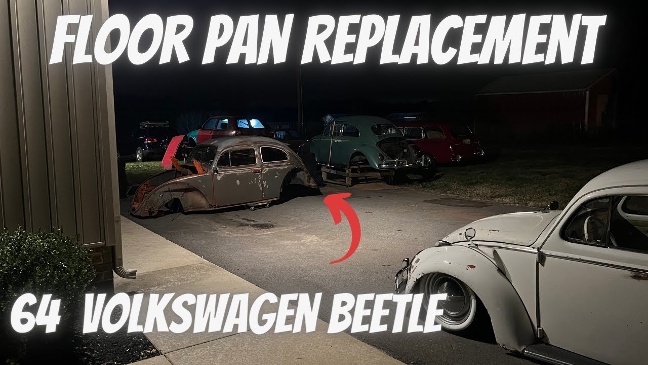 Замена поддона пола в Вольфсбурге-Вест на VW Beetle 1964 года!