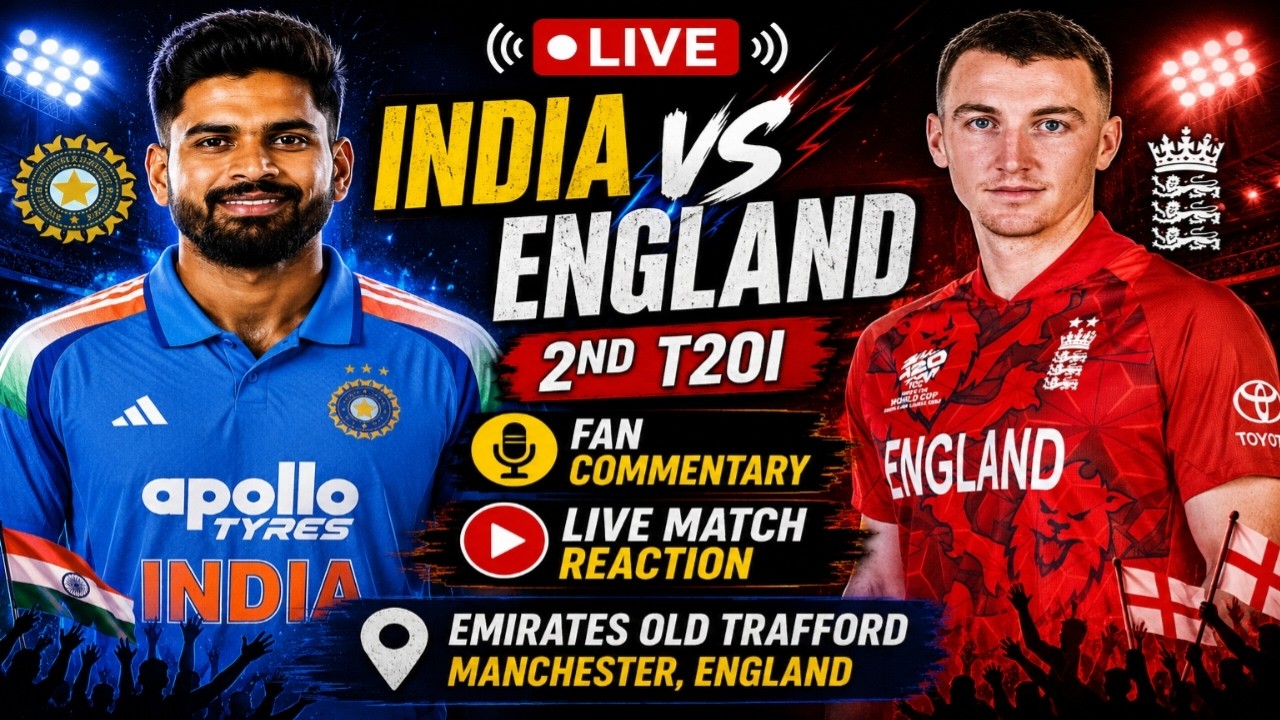🔴 India Vs England 2nd T20 Match | Fan Commentary & Live Reaction | Live Match Today!