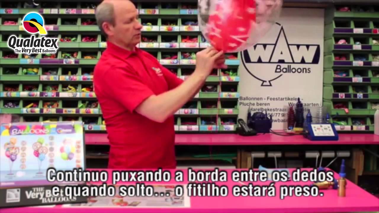 Fazendo o nó e inflando os Deco Bubbles HD