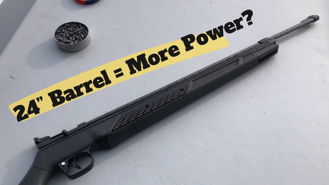 Crosman 362 - crony results stock versus 24” barrel