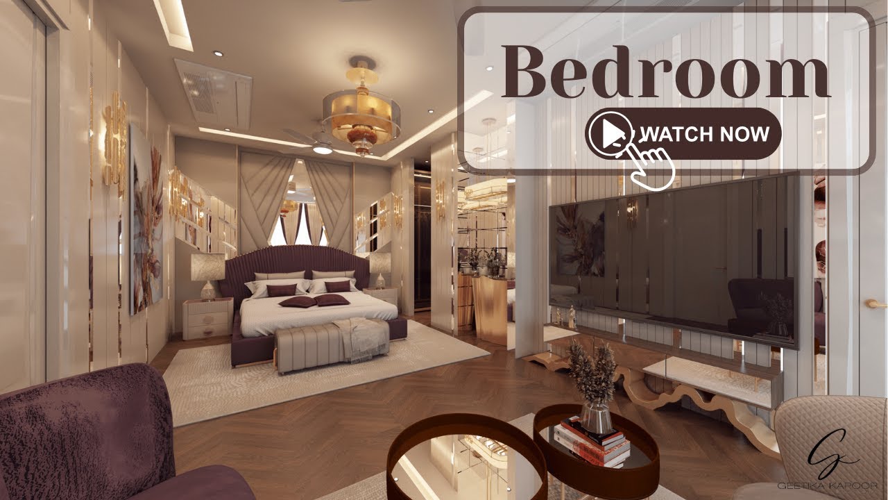 Master Bedroom Interior Design | 12 X 24 with walking closet | Interior Design | #video