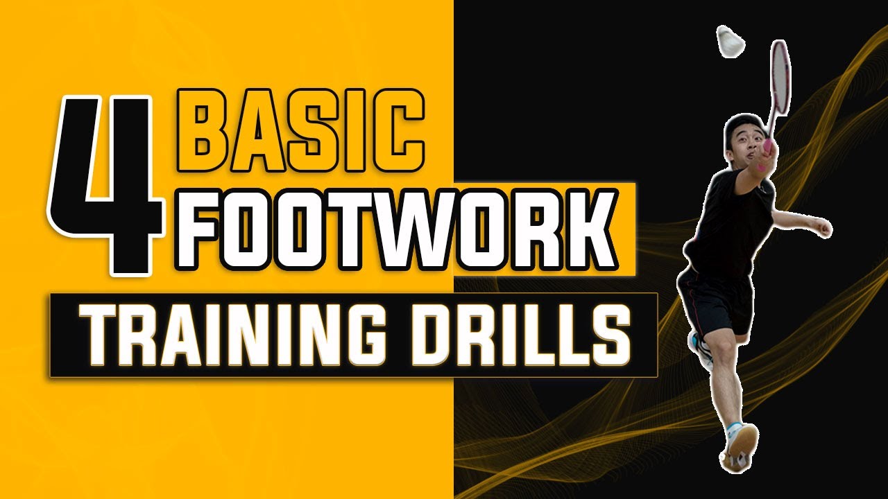 BASIC BADMINTON FOOTWORK Training Drills | 4 Shuttle Run Footwork Drills