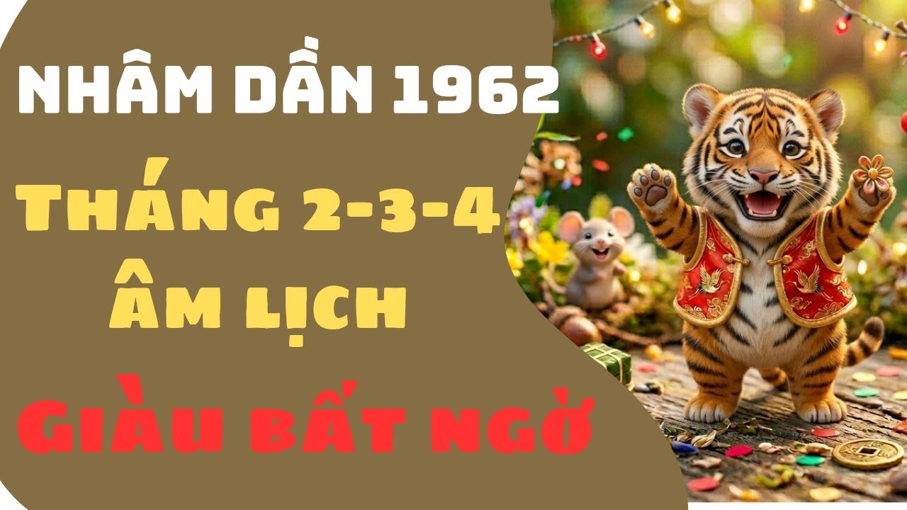 CON GIÁP NHÂM DẦN 1962 THÁNG 2-3-4 GIÀU BẤT NGỜ VƯỢT QUA MỌI KHÓ KHĂN THỬ THÁCH ĐỂ PHÁT TRIỂN
