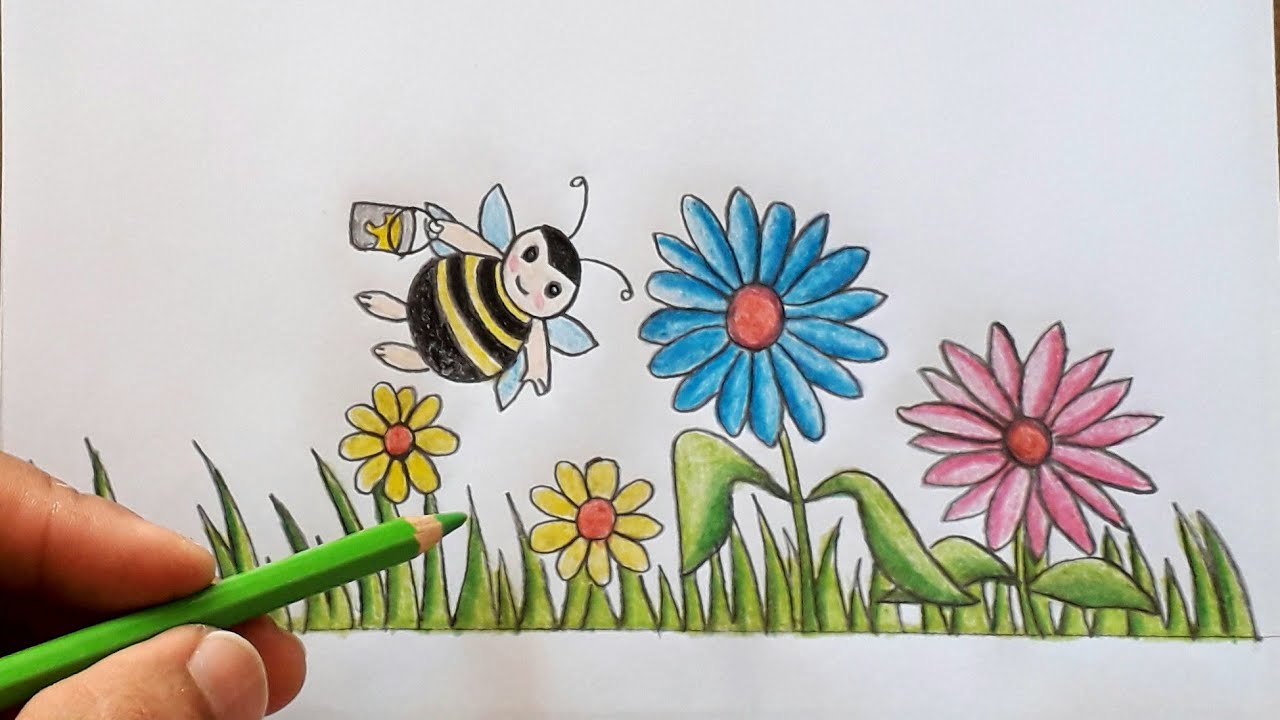 Primavera desenho para Desenhar e Pintar