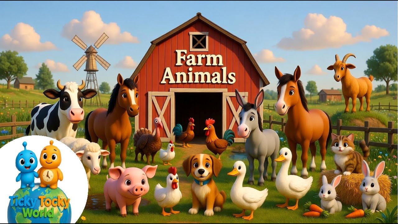 Los Animales de la Granja Saludan y Se Despiden | Diversión para Niños