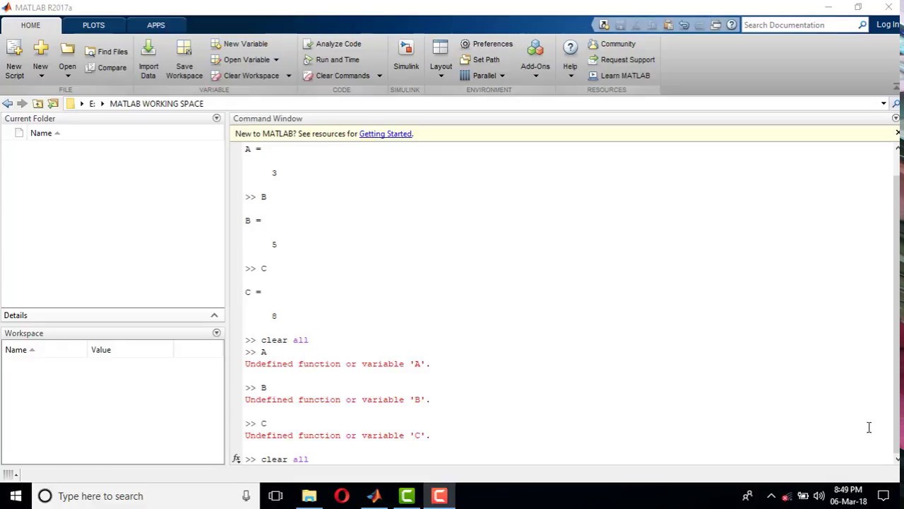 Tutorial 4, CLOSE ALL command in Matlab