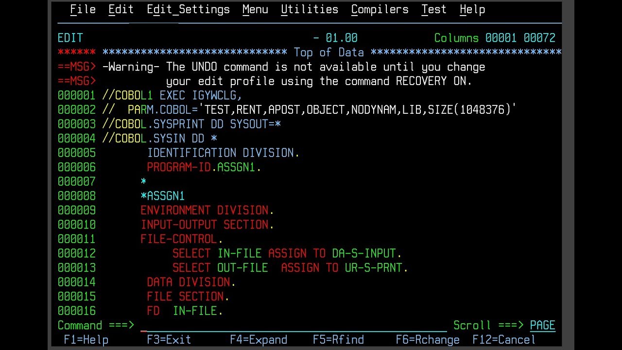Systems programming with IBM Cobol - M72