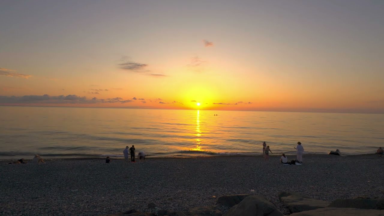 1-Hour Ocean Sunset 4K HDR 60fps | Real-Time Waves, No Music