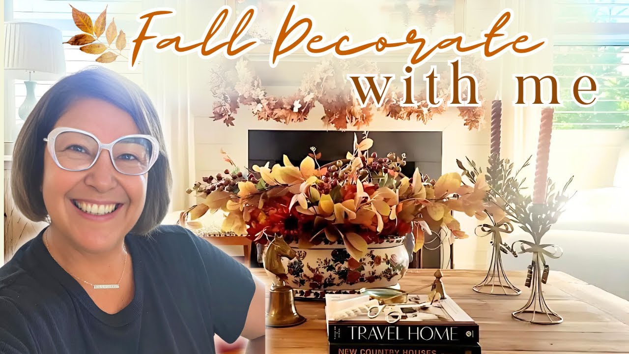 Fall Decorate With Me | Cozy Living Room + DIY Faux Floral Arrangement