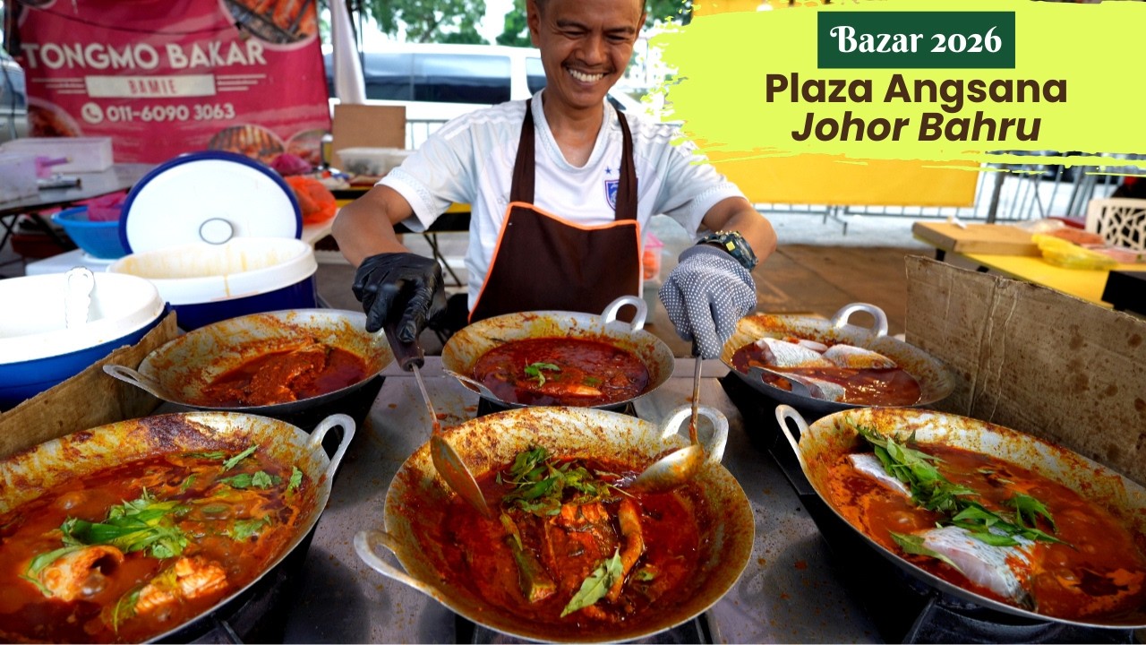 🔥 BIGGEST Bazar Ramadan Johor Bahru 2026 🇲🇾 | Plaza Angsana JB Street Food Tour