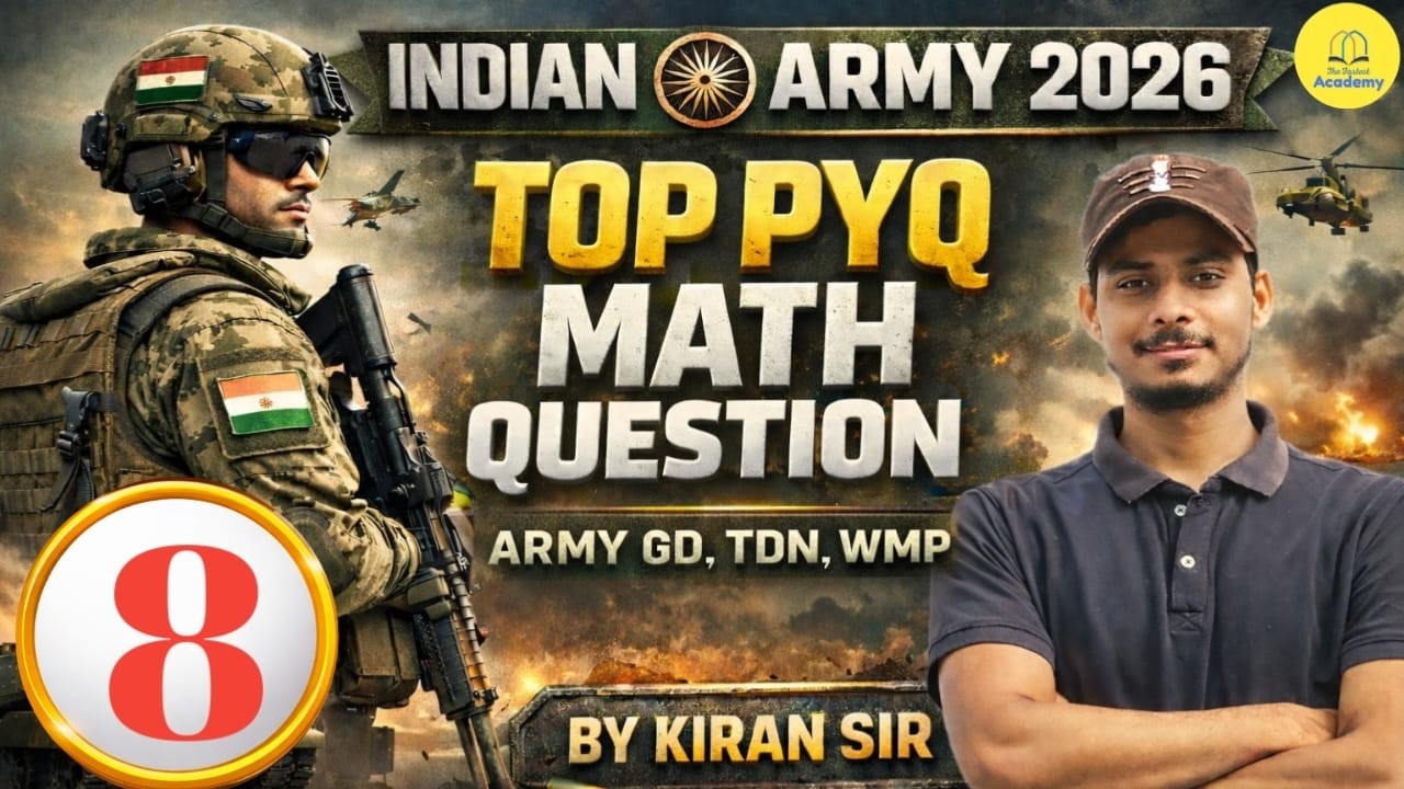 🔴Army Agniveer 2026 Maths Expected Paper 08 by Kiran Sir || Army Maths Class by Kiran Sir