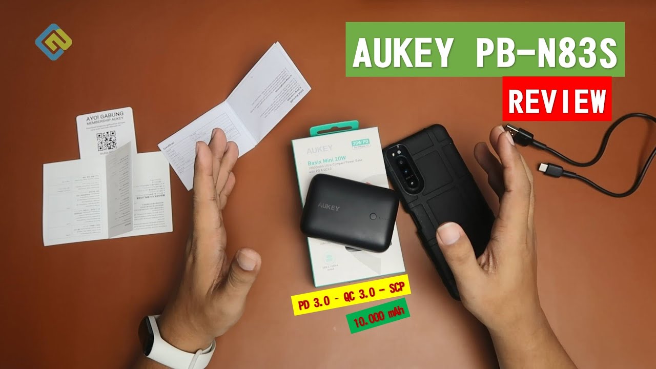 Review Power Bank Aukey PB-N83S: Ukuran Mini Support PD 3.0, QC 3.0, dan SCP
