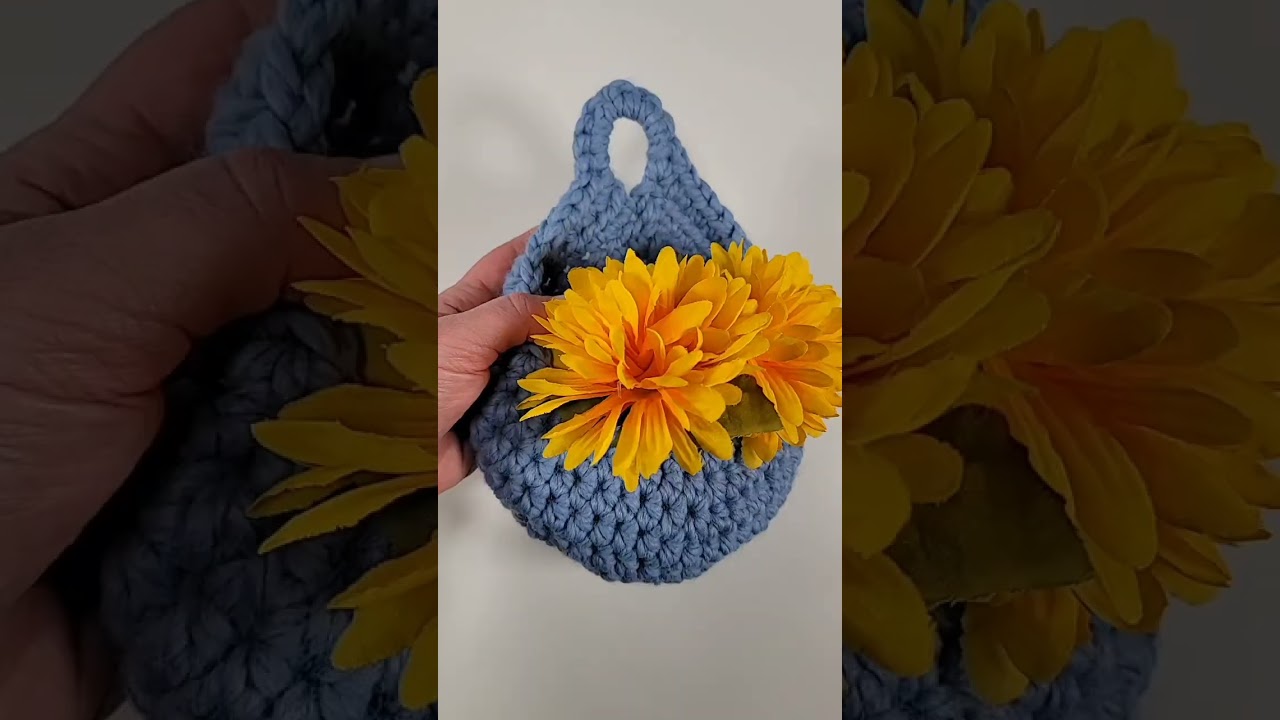 Everyday Drop Hanging Basket - new free crochet pattern on Mooglyblog! 