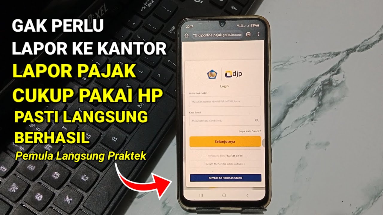 CARA LAPOR PAJAK ONLINE PRIBADI NPWP 2026 PAKAI HP SAJA