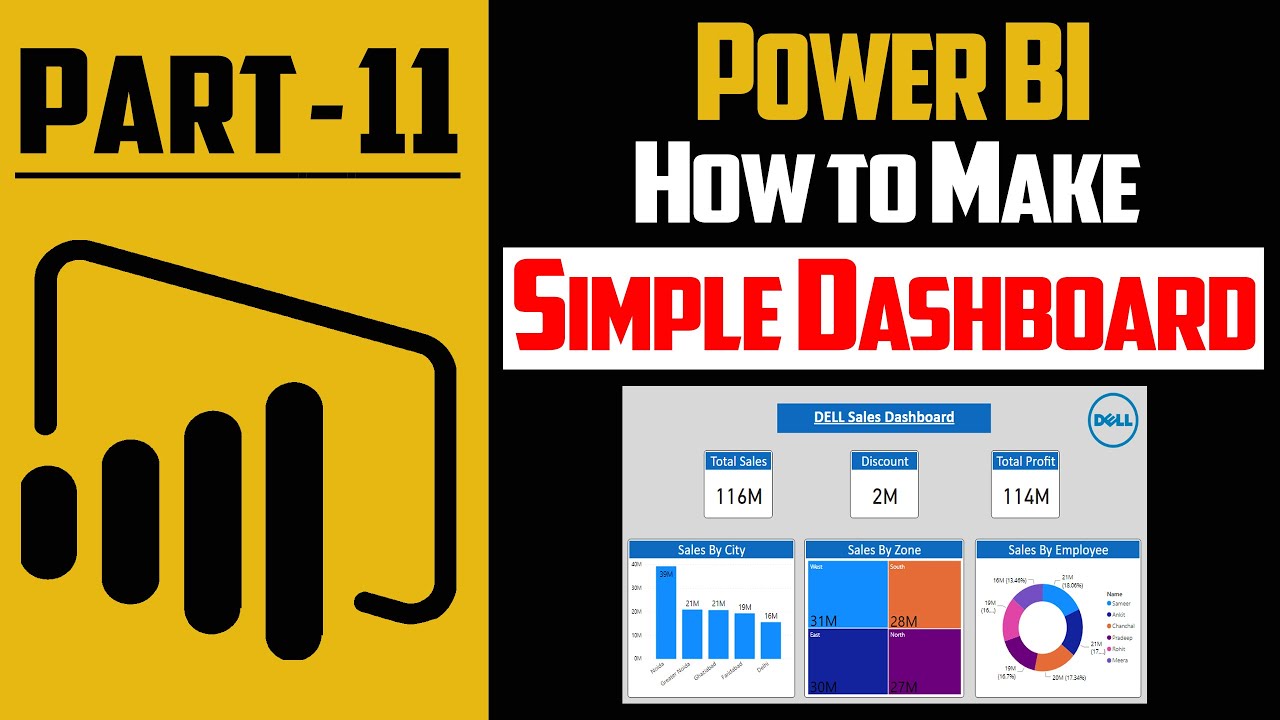 How to make Simple Interactive Dashboard in Power BI | Create Dashboard | Power BI Tutorial Hindi