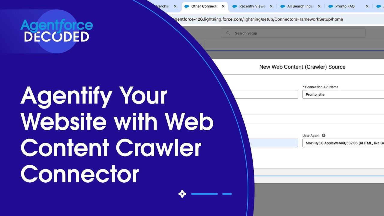 Agentify Your Website with Web Content Crawler Connector | Agentforce Decoded