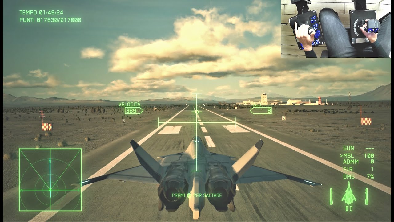 CFA44 Nosferatu - Ace Combat 7 | Logitech X56 Hotas Landing/Take off 4K Gameplay