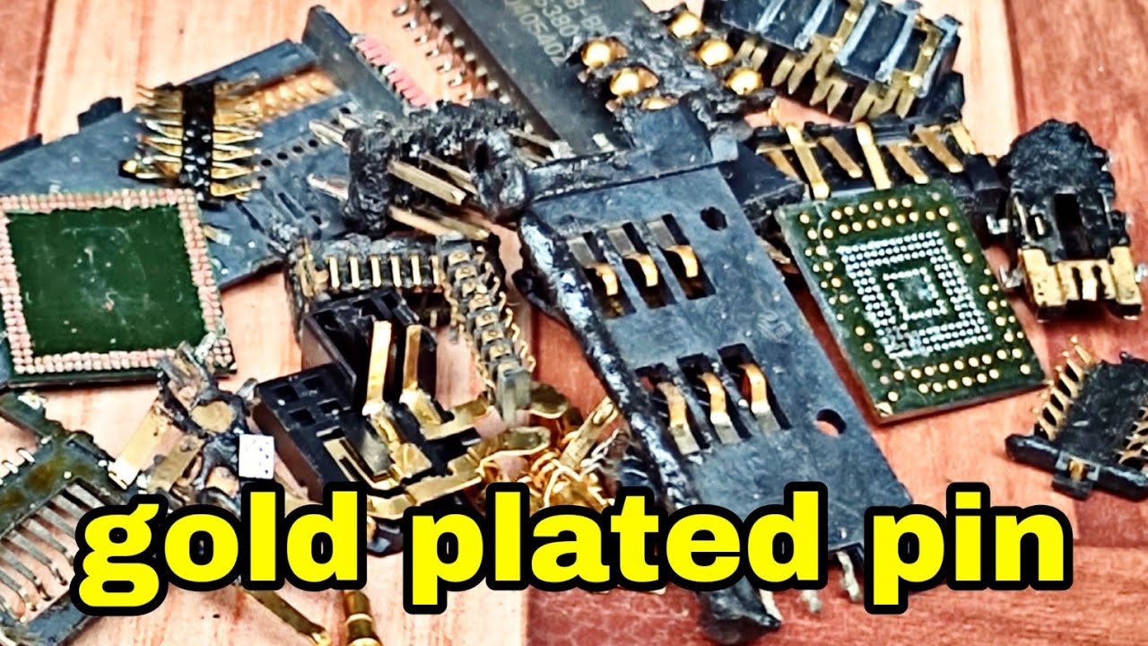 How to recover gold from gold plated pin/ gold recovery from gold plated scrap/Dr.M Sabeel Official