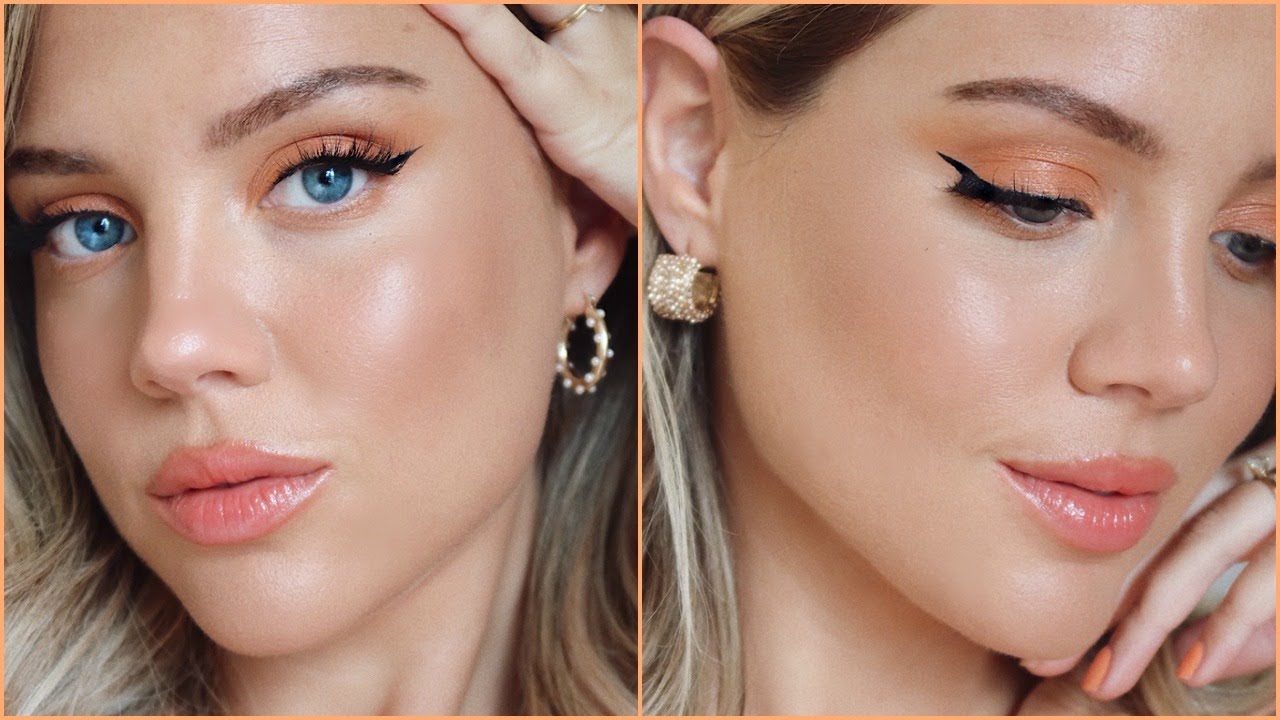 Makeup for BLUE eyes | Orange/Bronze Makeup Tutorial |Elanna Pecherle 2020