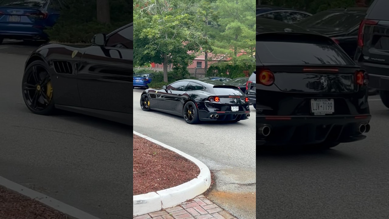 Black Ferrari GTC4Lusso V12 Exhaust Sound!!