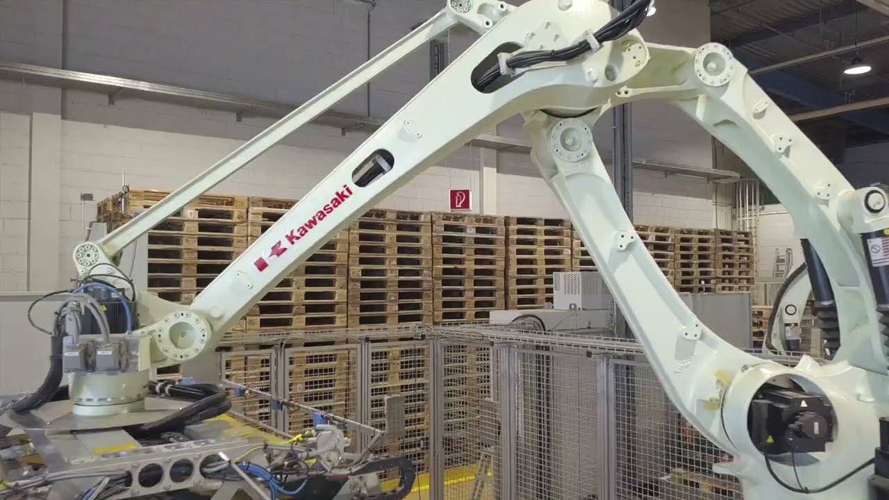 Kawasaki Robotics CP180L Bananaboxes Palettizing KAISER