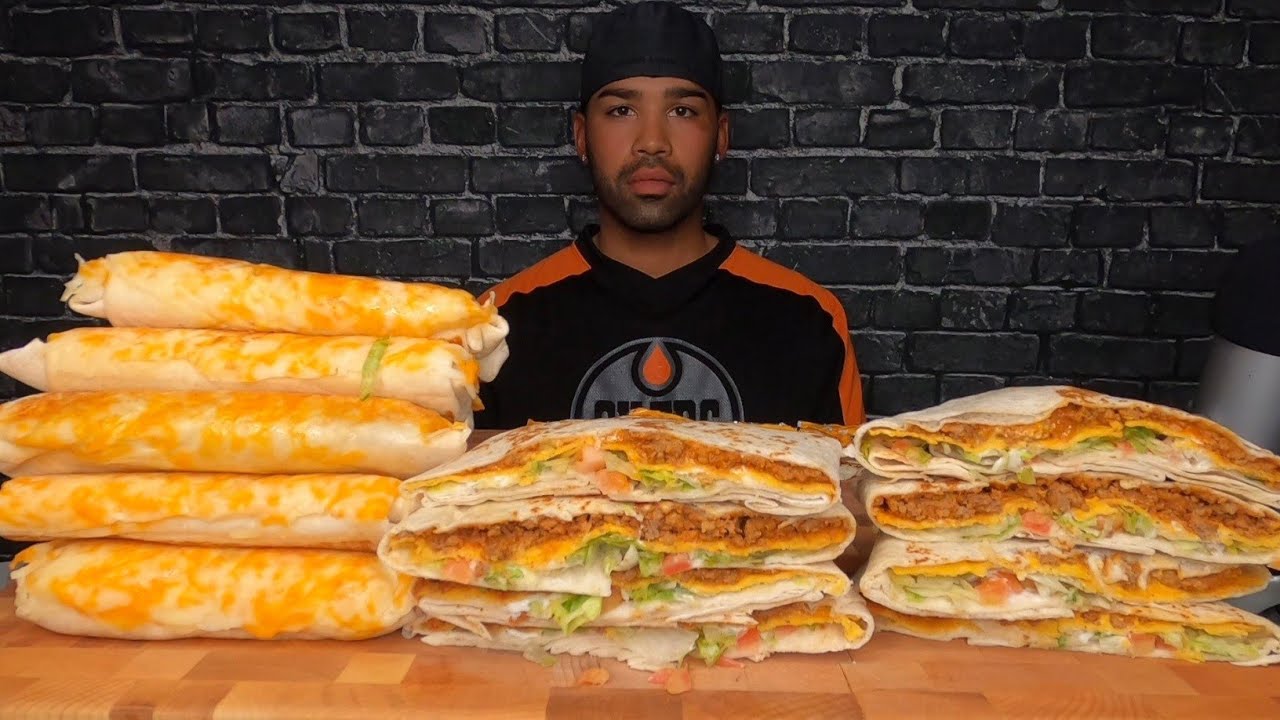 (ASMR) TACO BELL GRILLED CHEESY BURRITOS & CRUNCHWRAP SUPREME MUKBANG