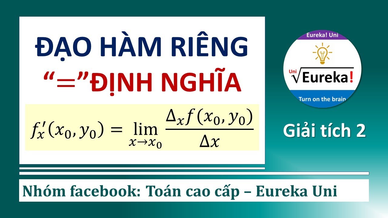 Giải tích 2 | 1.2.1 Tính đạo hàm riêng bằng định nghĩa --  hàm số nhiều biến số
