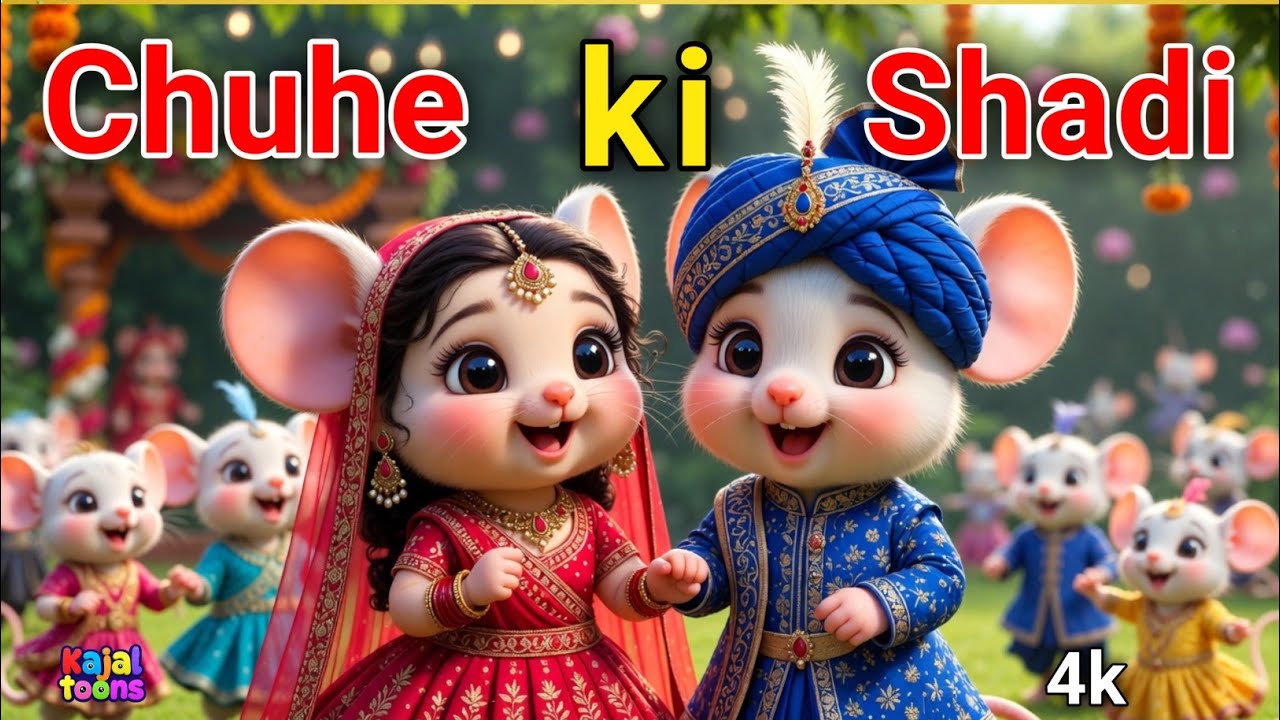 🐭💍 Chuhe Ki Shadi | Mouse Wedding Song | Hindi Nursery Rhymes for Kids | Kajal Toons