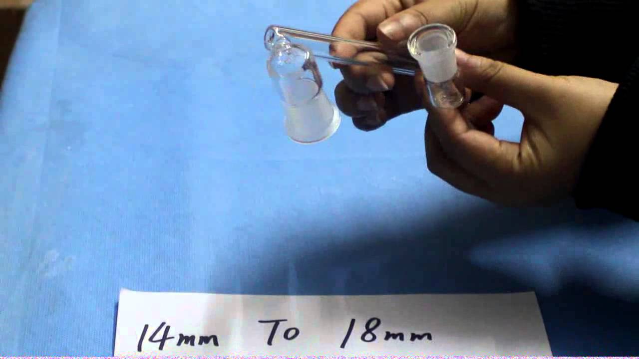 Drop down 14mm Female to 18mm Female Glass adapter