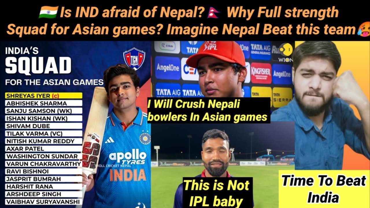 Nepal vs India Asian Games 2026, India Squad Vaibhav ready to Face Nepal 🔥