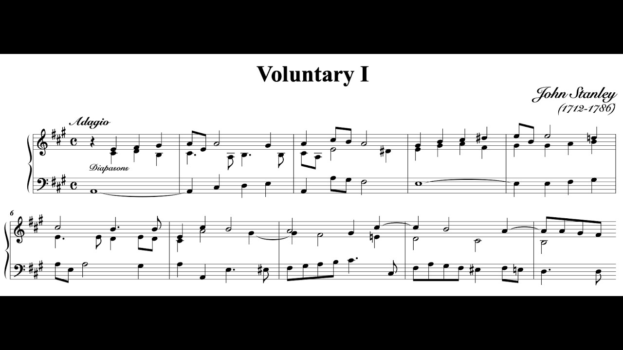 Easy Organ Pieces No. 28 || John Stanley - Organ Voluntary No. 1 (Op. 7)