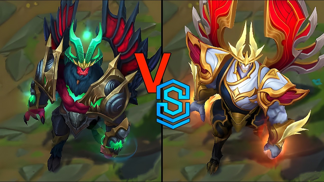 Gatekeeper Galio VS T1 Galio Skins Comparison