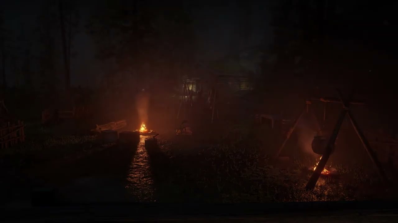 Noite no Velho Oeste 🔥 Som de Fogueira para Dormir & Relaxar | Red Dead Redemption 2 Ambience
