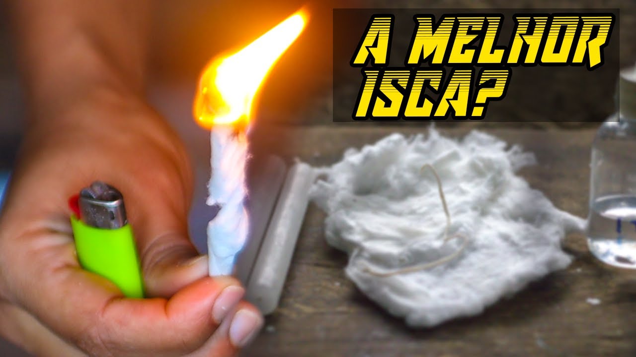 A Melhor Isca de Fogo -[Como fazer isca com parafina, algodão, e álcool]