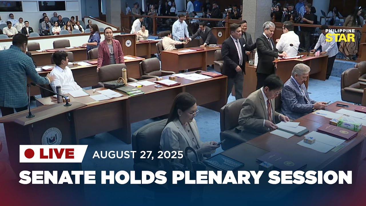 LIVESTREAM: Senate holds plenary session (August 27, 2025)