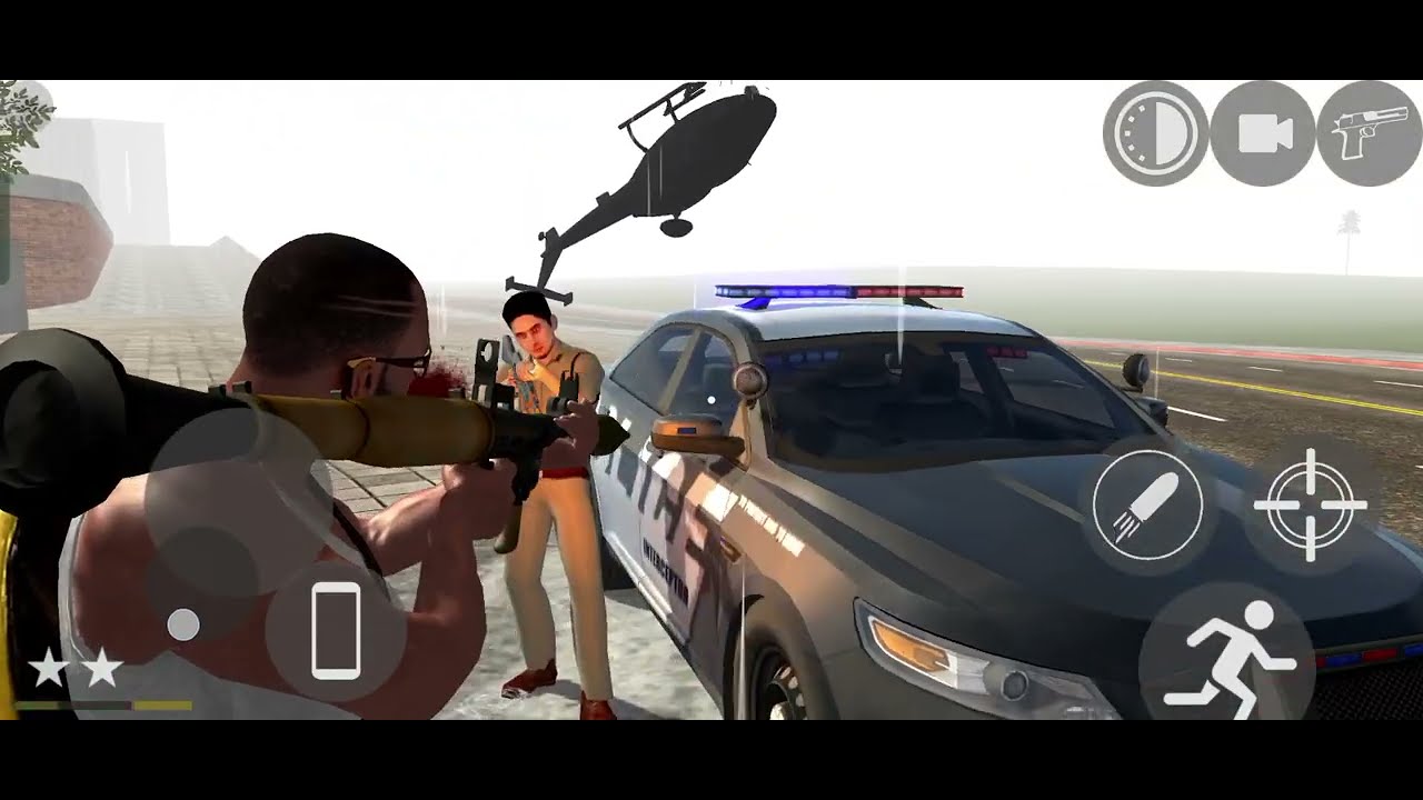 Mobile GTA ACTION 2026 🔥 | Franklin vs Police Car & Helicopter – RPG Chaos! 🚨💥