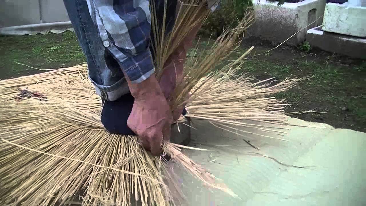 籠梨の蓋！藁で作る「さんだわら」2014/09/10（山口梨園）