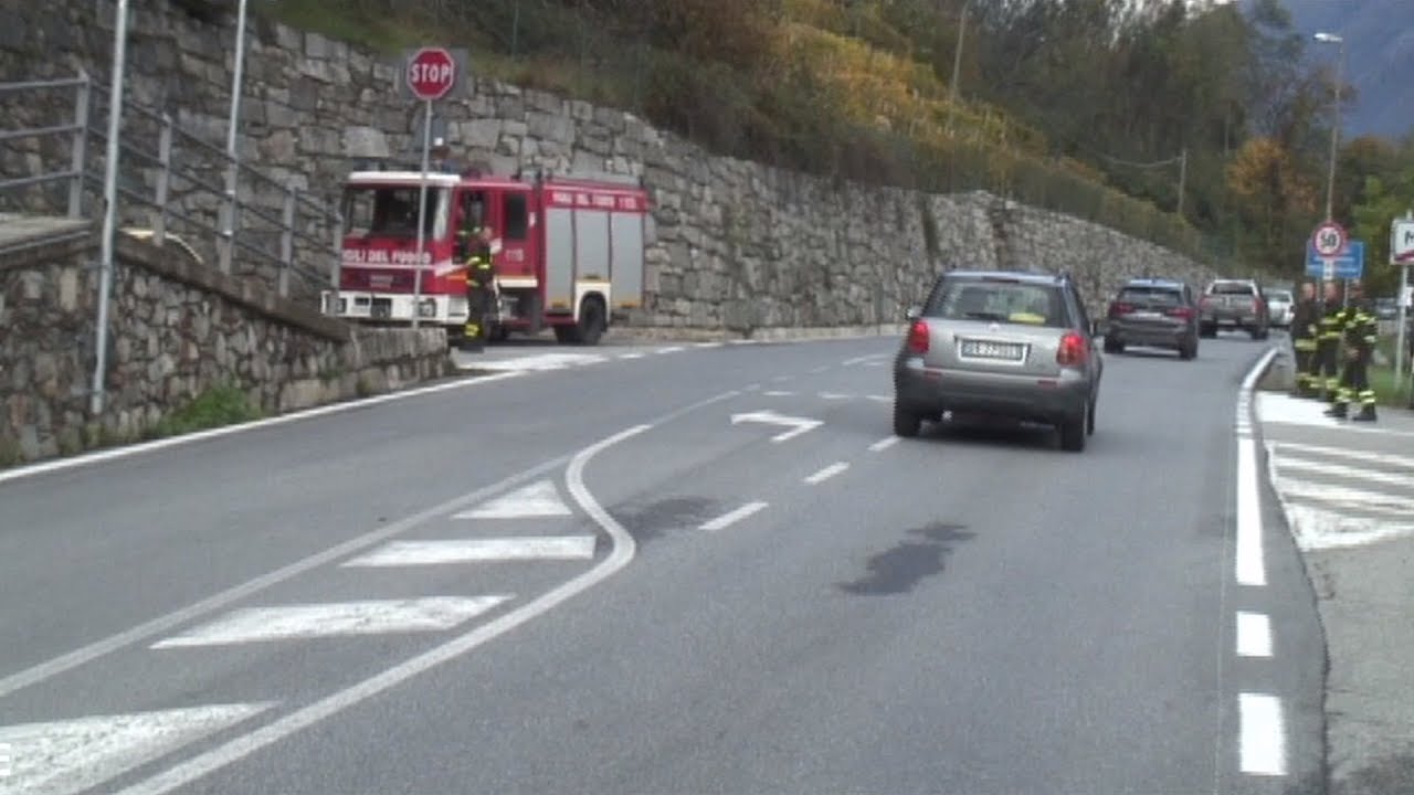 Frana sopra Sondrio, valmalenco isolata 2 ore