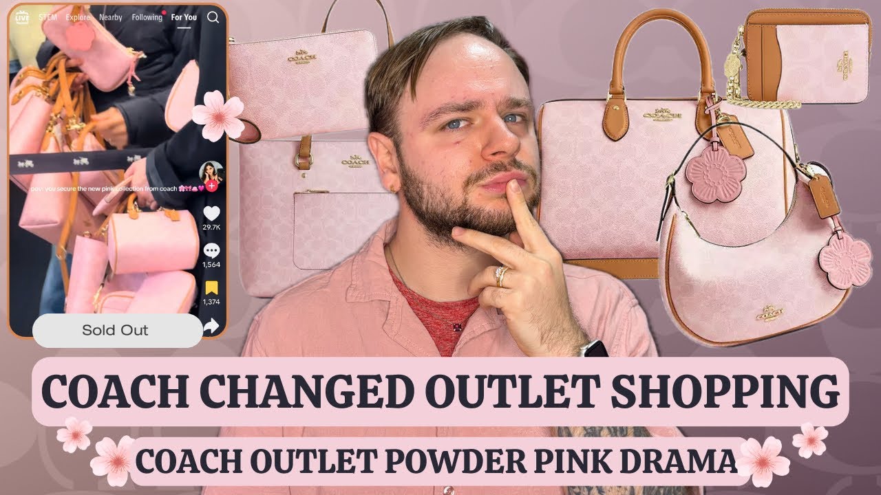 BORDERLINE HOARDING 😳🌸 Coach Changed Outlet Shopping With The Viral Coach Outlet Powder Pink Drop