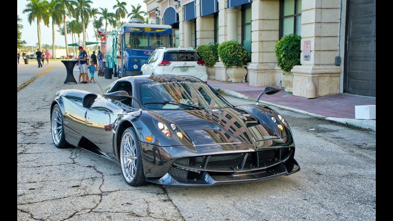 Supercars Leaving Car Show Bugatti Chiron, Pagani Huayra, LaFerrari - Supercar Week 2020
