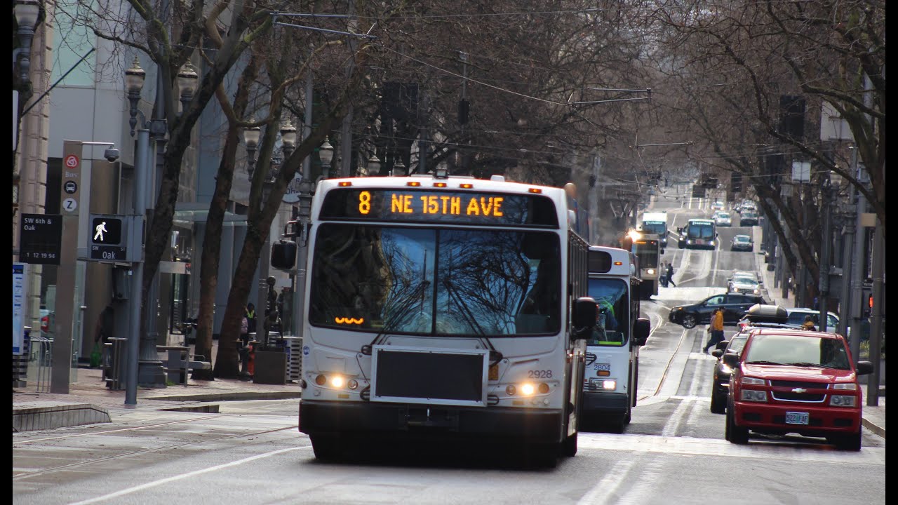TriMet 2009 New Flyer D40LFR #2937 ride (Route 8)