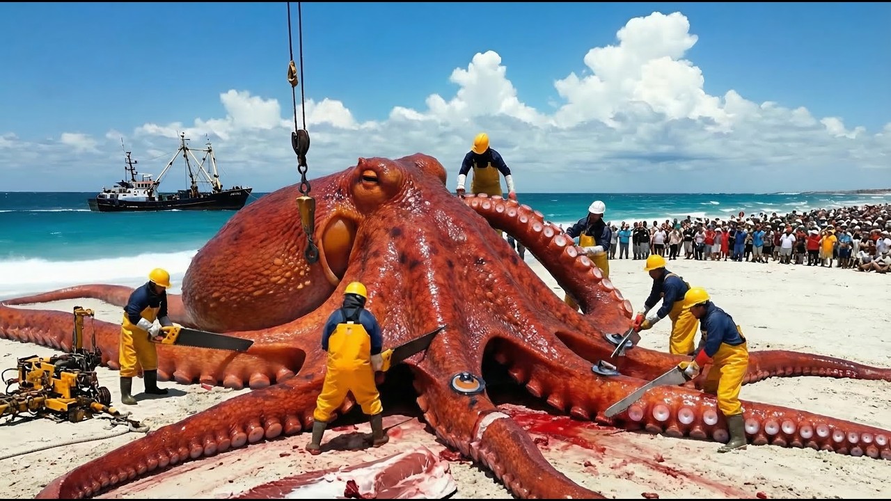 How Fishermen Catch 500 Pound Giant Pacific Octopus – A Documentary About Deep-sea Fishing