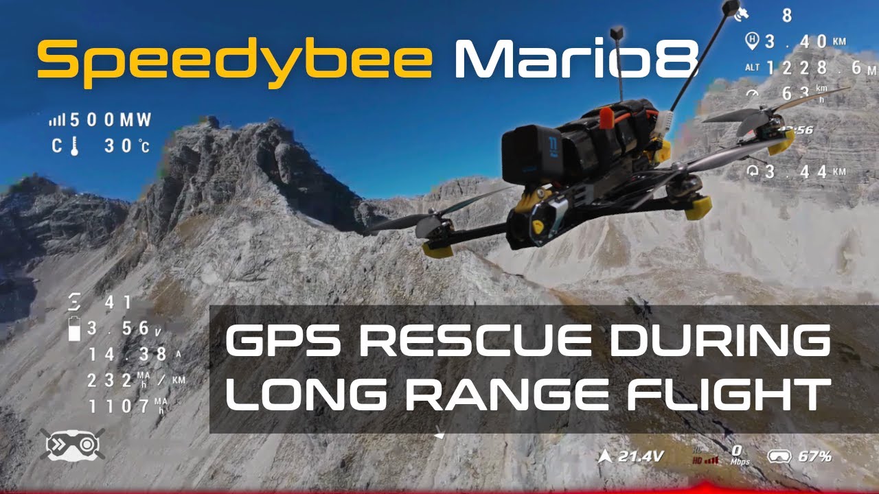 GPS Rescue снова меня спас | Speedybee Mario 8 FPV, дальний полет в горах
