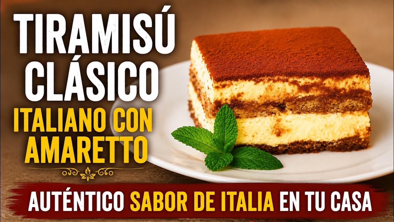 Tiramisú Clásico Italiano 🍫 con Amaretto | El Auténtico Sabor de Italia en Casa IT