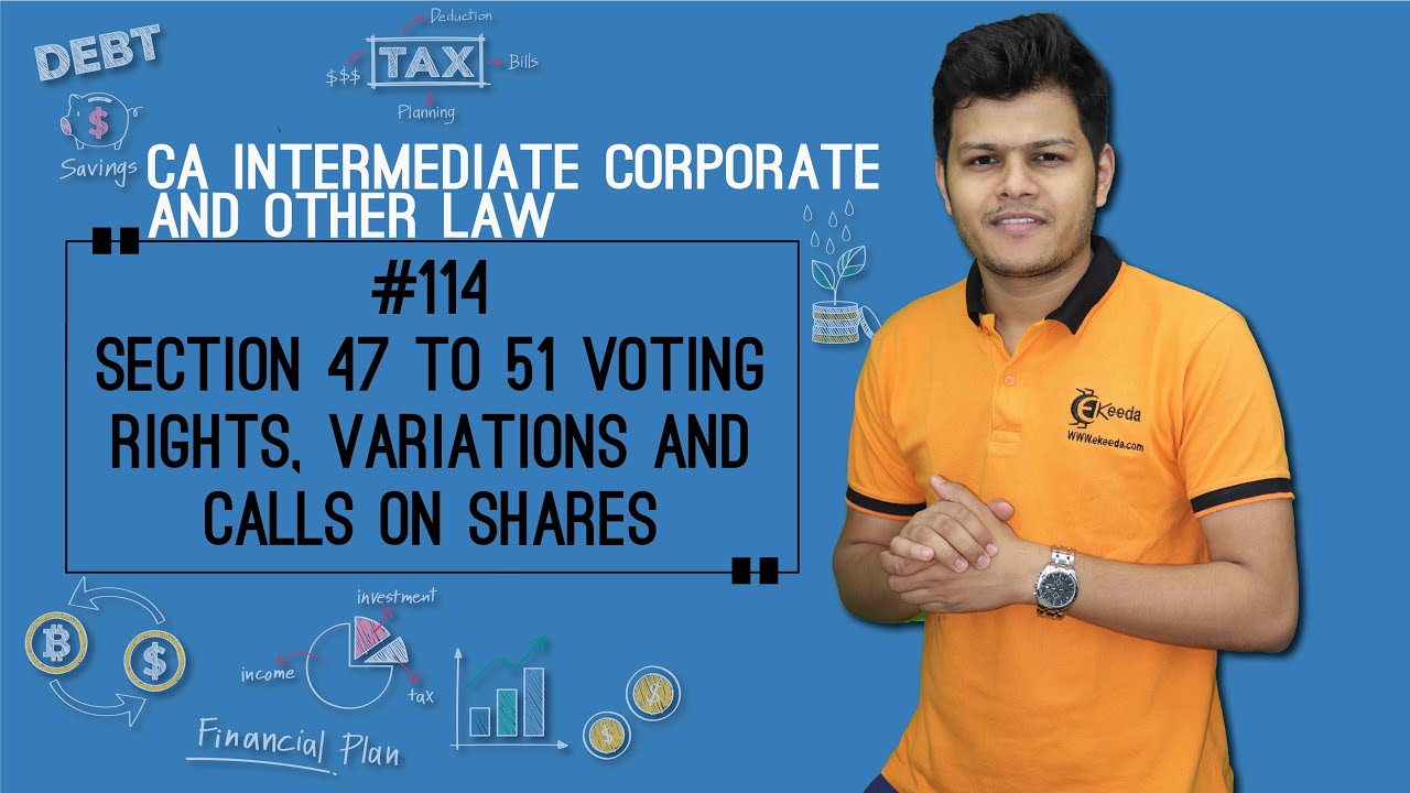Section 47 to 51 Voting Rights, Variations and Calls on Shares - Share Capital and Debentures