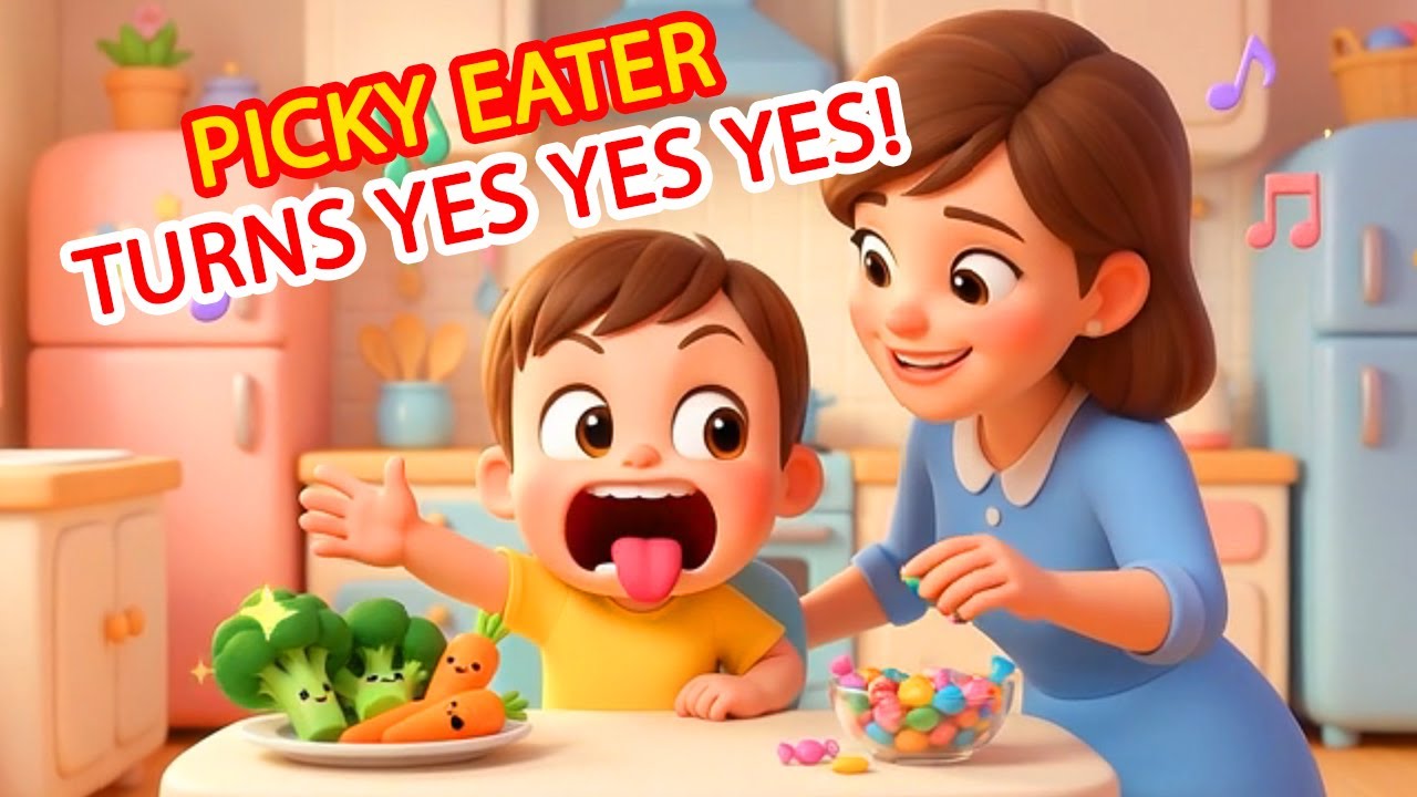 No No Picky Eater Turns YES! 😂🥦 Veggies Song + Yummy Food Dance!