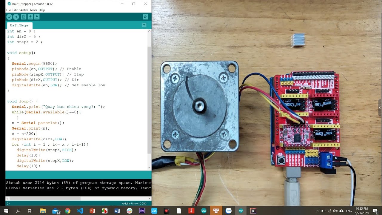 [Arduino Basic #22] Điều khiển motor bước với driver A4988