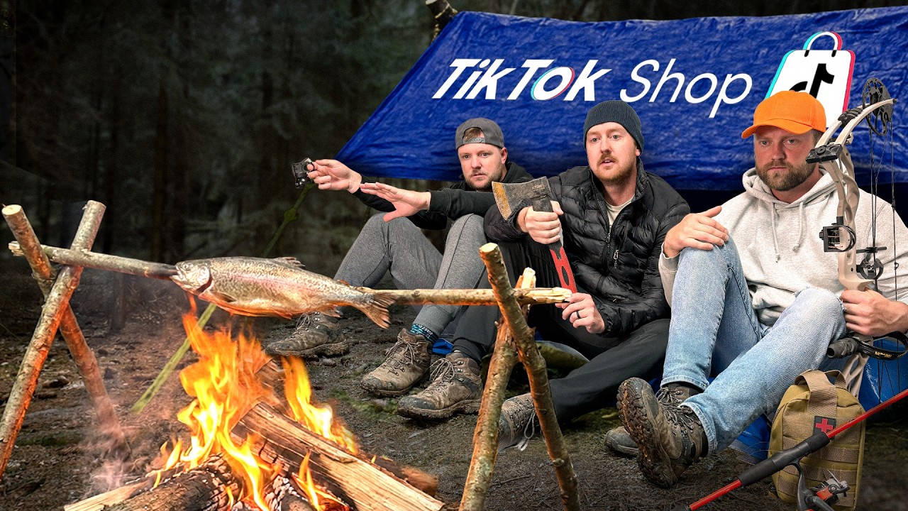 $150 TikTok Shop Hunting and Fishing Survival Challenge!