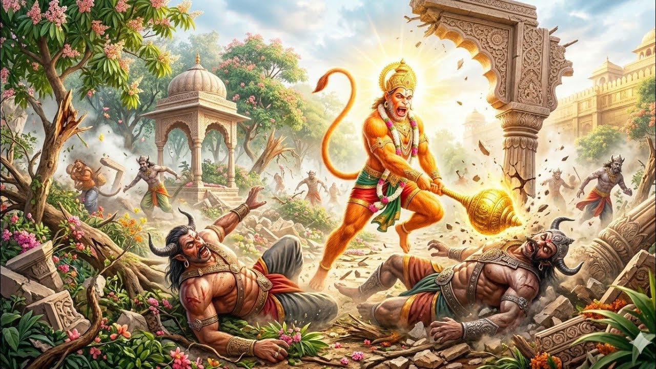 हनुमान जी ने अक्षय कुमार को मारा#सुंदरकांड (भाग३)#sitaram #ram#ramcharitmanas #devotional #ramayan 